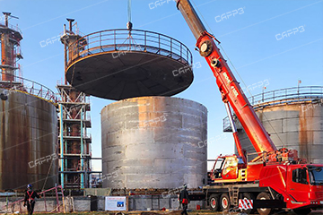 Строительство вертикального резервуара для хранения азотной кислоты